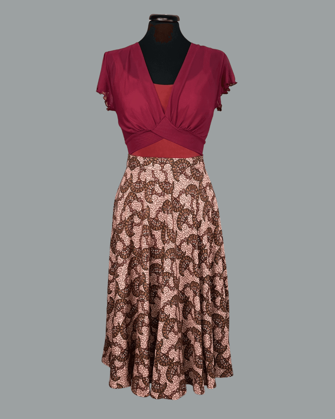 Barna-koral függő + Dressz 027 + Bolero 006