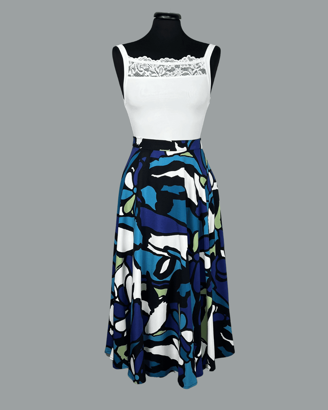 Türkisz-lila virágos + Dressz 024